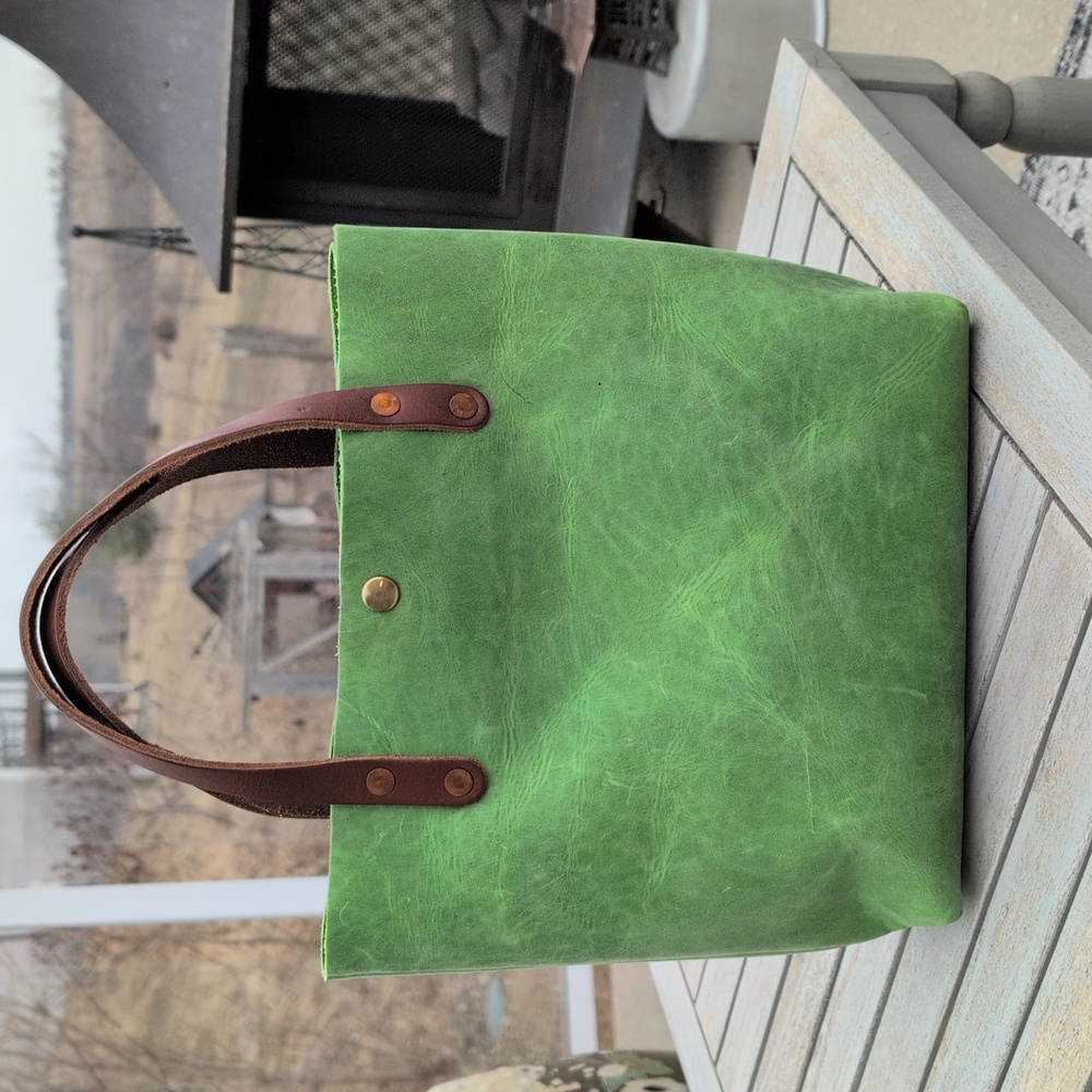 KMM & CO Mini Leather Tote Bag Fern - Picture 4 of 13